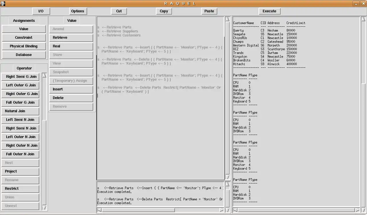 Download web tool or web app Raquel Database System