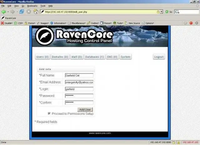 Download web tool or web app RavenCore Control Panel