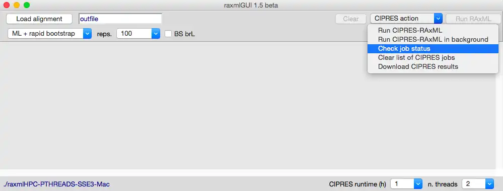 下载网络工具或网络应用程序 raxmlGUI