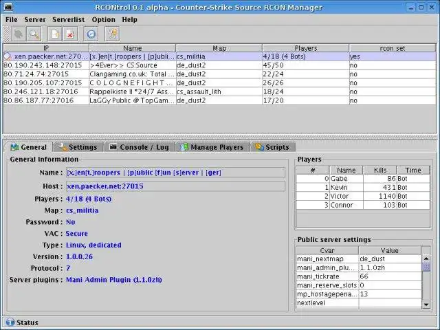 Download web tool or web app RCONtrol