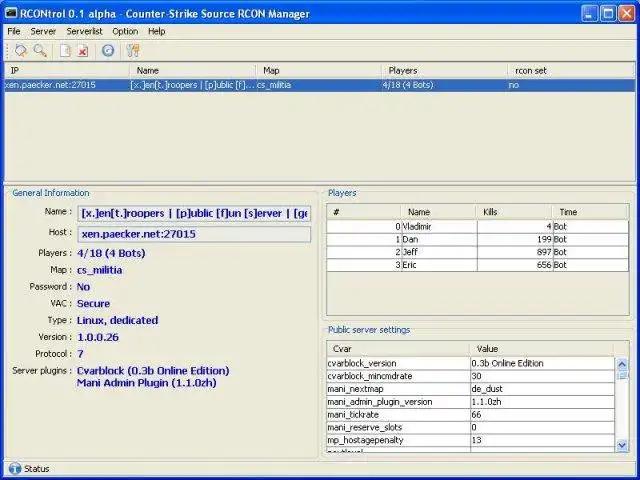 Download web tool or web app RCONtrol