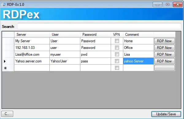 Download web tool or web app RDP-Ex 1.0