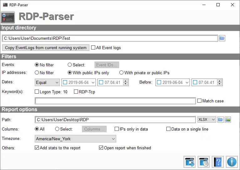 Scarica lo strumento web o l'app web RDP-Parser