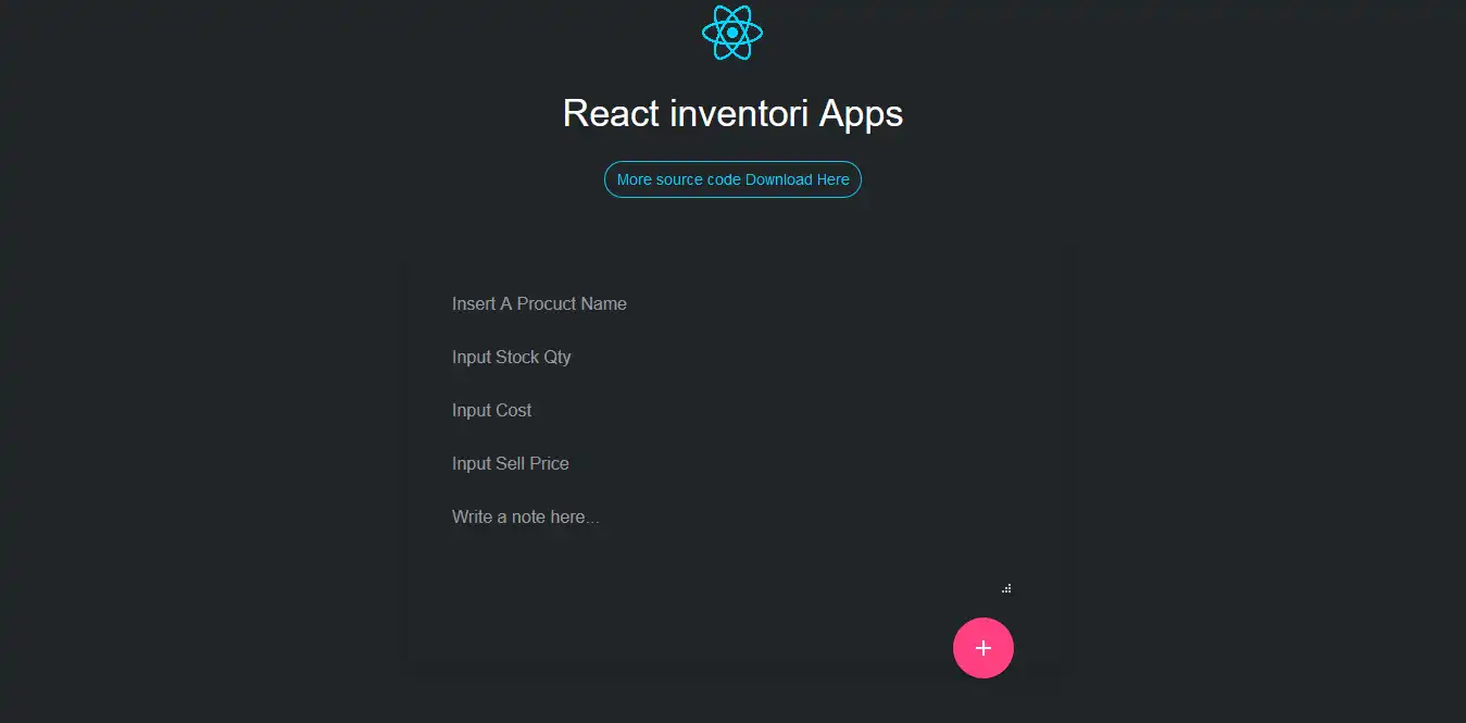 Laden Sie das Web-Tool oder die Web-App ReactApp Inventory Stock Management kostenlos herunter