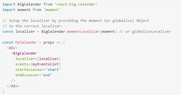 Laden Sie das Web-Tool oder die Web-App „React-Big-Calendar“ herunter