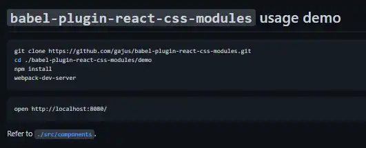 Download web tool or web app React CSS Modules