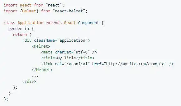 Download web tool or web app React Helmet