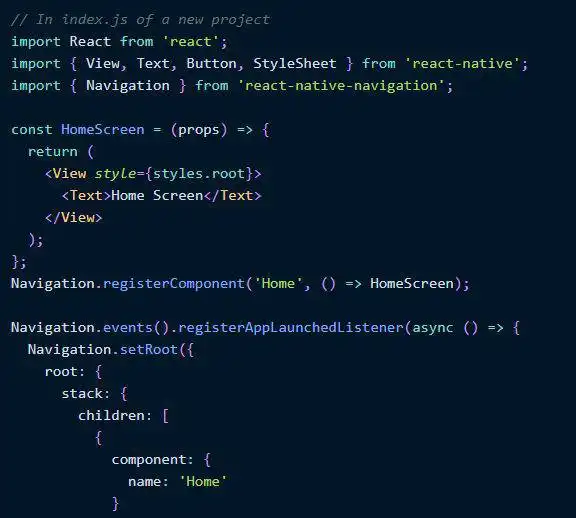 Scarica lo strumento web o l'app web React Native Navigation