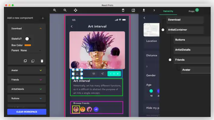 Download web tool or web app React-Proto