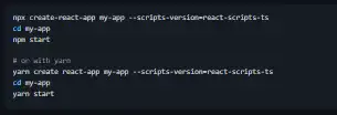 웹 도구 또는 웹 앱 react-scripts-ts 다운로드