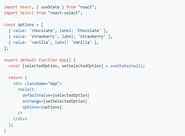 Muat turun alat web atau aplikasi web React Select