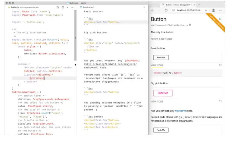 Descargue la herramienta web o la aplicación web React Styleguidist