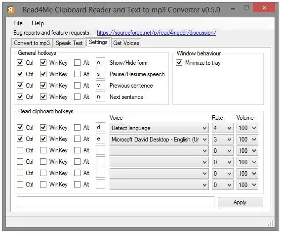 Download web tool or web app Read4Me TTS Clipboard Reader