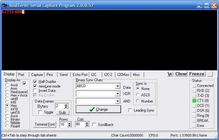 Unduh alat web atau aplikasi web RealTerm: Terminal Serial/TCP