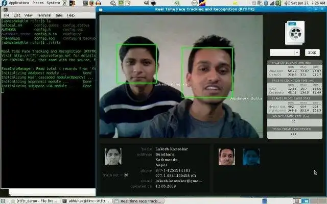 دانلود ابزار وب یا برنامه وب ردیابی و تشخیص چهره در زمان واقعی