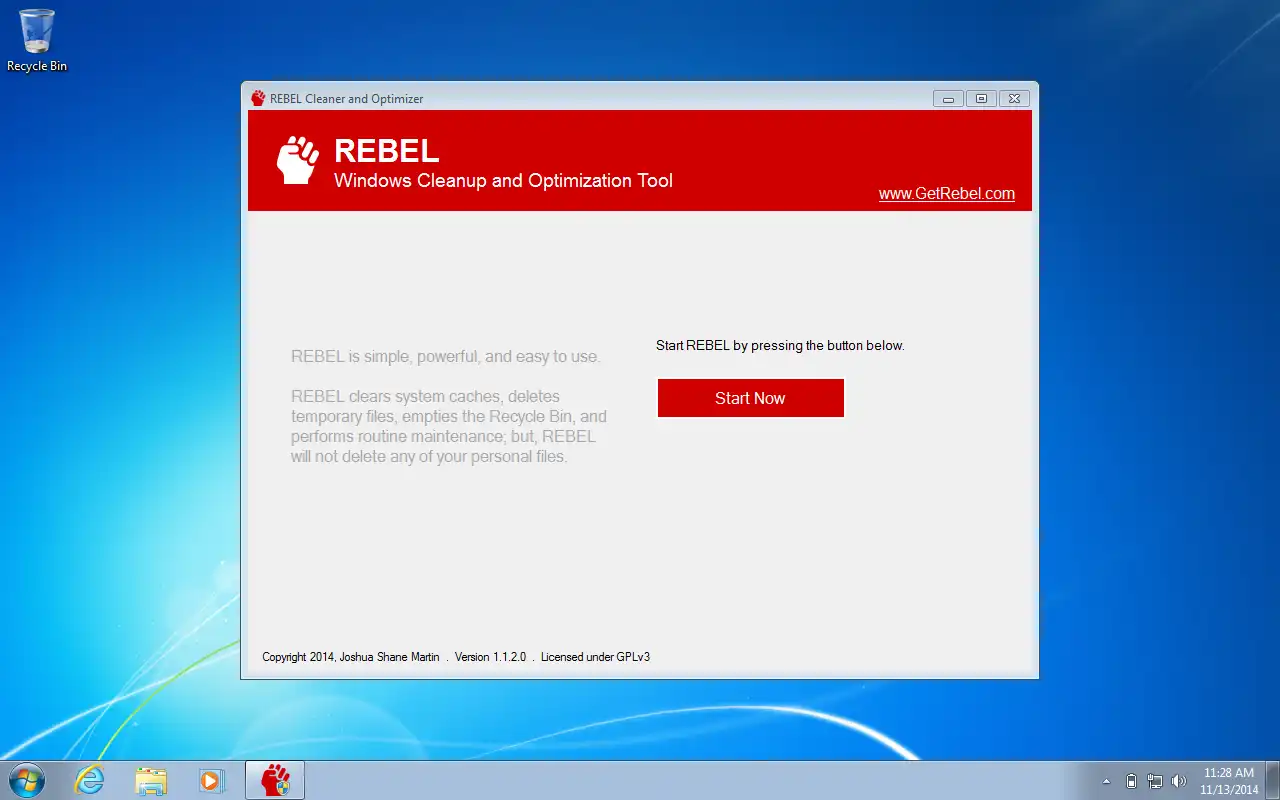 Web ツールまたは Web アプリ REBEL Cleaner および Optimizer をダウンロード