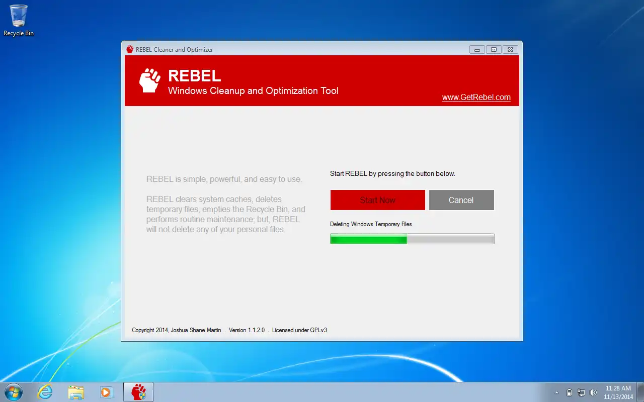 വെബ് ടൂൾ അല്ലെങ്കിൽ വെബ് ആപ്പ് REBEL Cleaner ഉം Optimizer ഉം ഡൗൺലോഡ് ചെയ്യുക