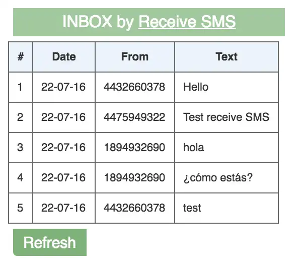 Descargar la herramienta web o la aplicación web Recibir SMS en línea