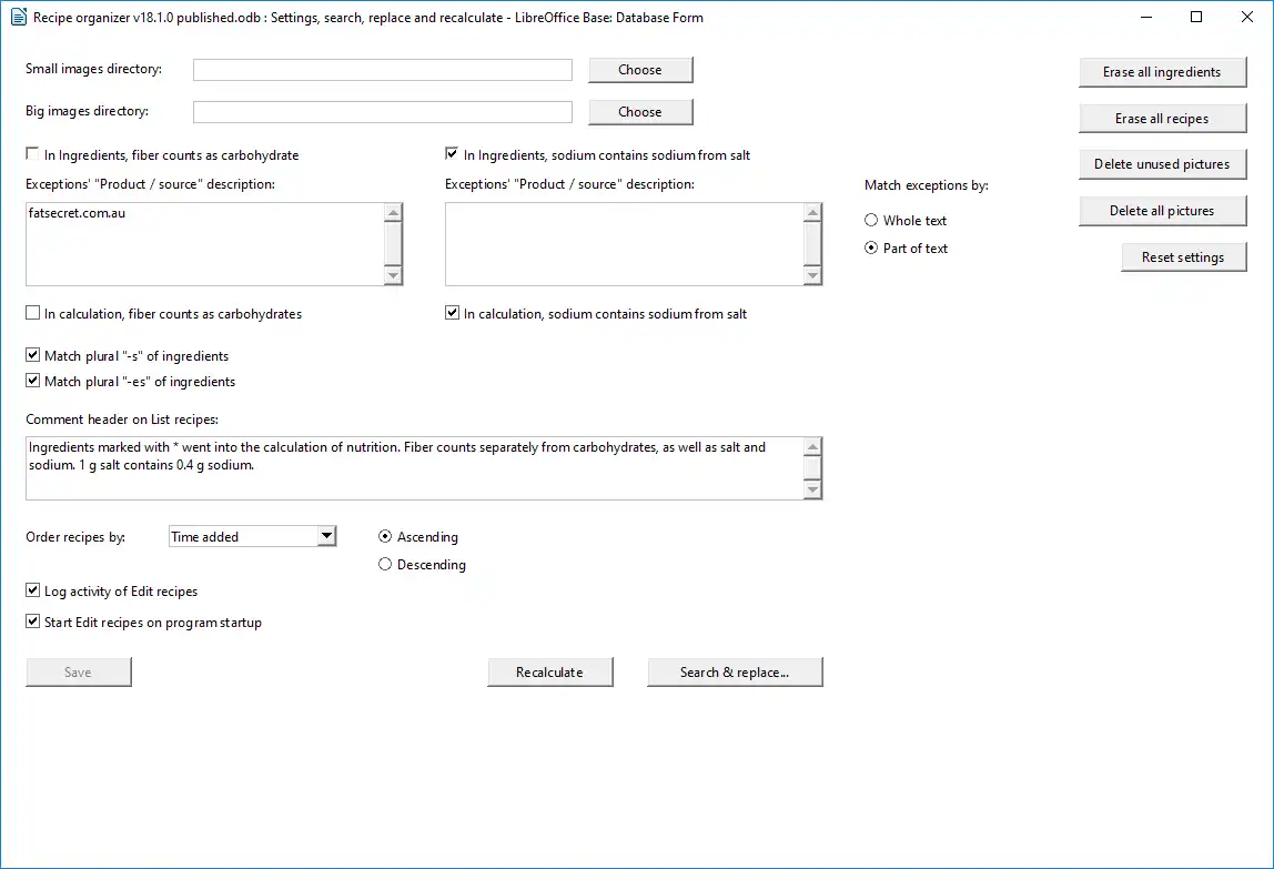 Download web tool or web app Recipe organizer - LibreOffice to run in Windows online over Linux online