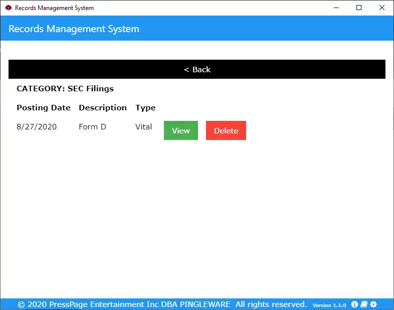 Laden Sie das Web-Tool oder die Web-App Records Management System herunter