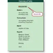 Free download Recycle Bin for Tally ERP 9 Windows app to run online win Wine in Ubuntu online, Fedora online or Debian online
