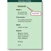 قم بتنزيل تطبيق Recycle Bin for Tally ERP 9 Windows مجانًا لتشغيل Win Wine عبر الإنترنت في Ubuntu عبر الإنترنت أو Fedora عبر الإنترنت أو Debian عبر الإنترنت