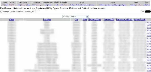 Download web tool or web app RedBaron Network Inventory System
