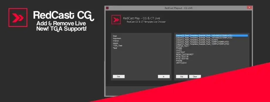 Baixe a ferramenta da web ou o aplicativo da web RedCast Playout