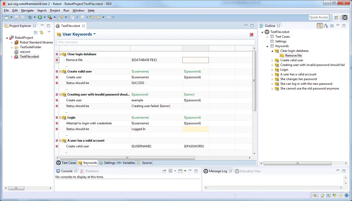 Download web tool or web app RED - Robot Editor