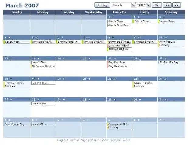 Download web tool or web app Reece Calendar