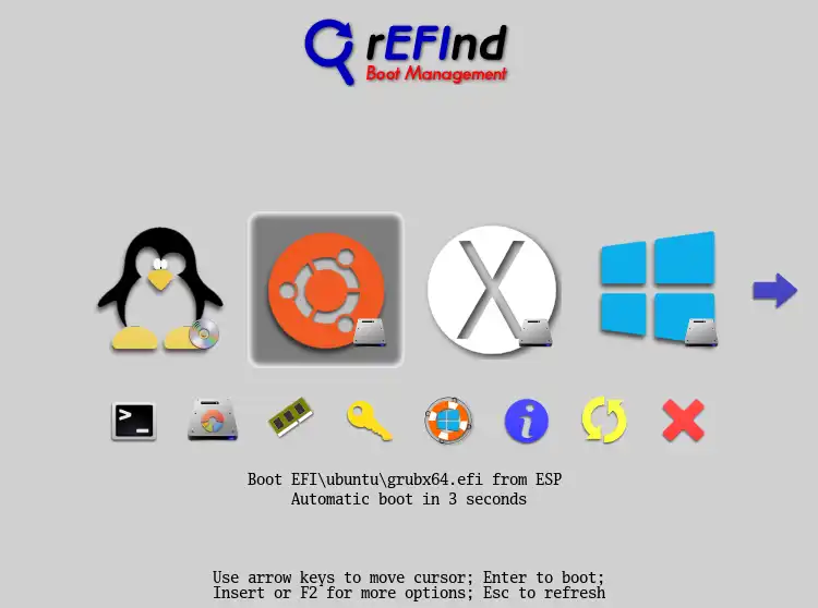 Загрузите веб-инструмент или веб-приложение rEFInd