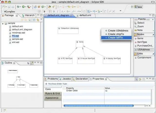 Pobierz narzędzie internetowe lub aplikację internetową Reflective Ecore Model Diagram Editor