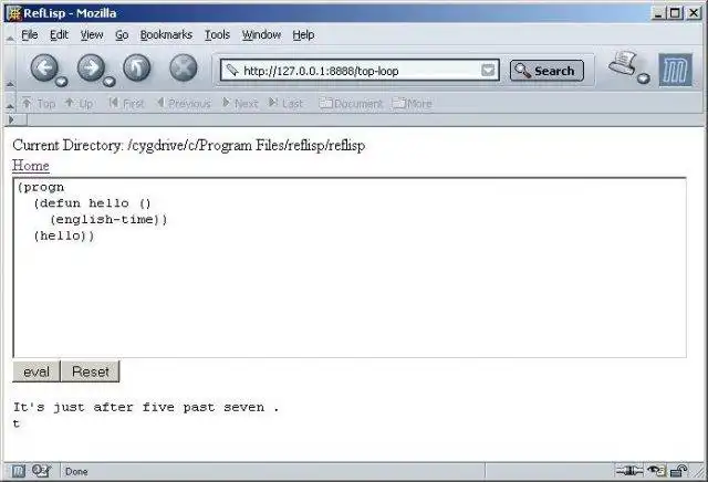 Download web tool or web app RefLisp