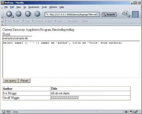 Download web tool or web app RefLisp