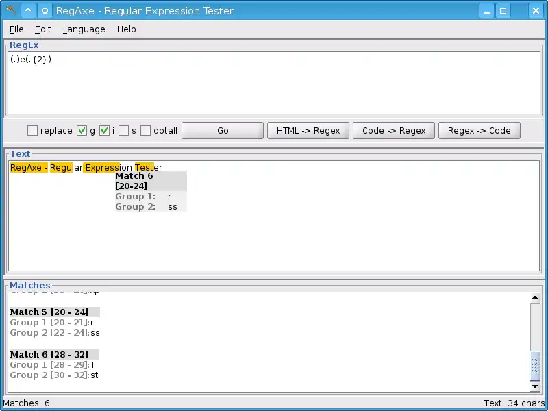 Mag-download ng web tool o web app RegAxe - Regular Expression Tester