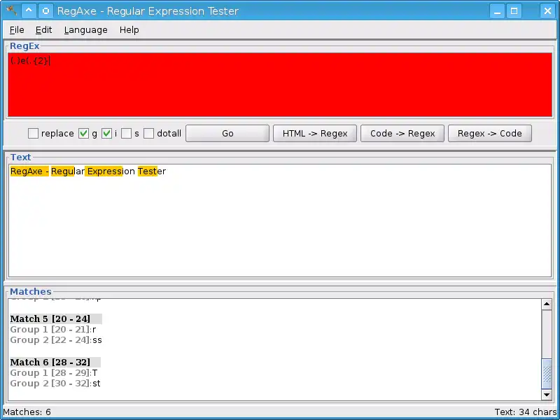 Mag-download ng web tool o web app RegAxe - Regular Expression Tester