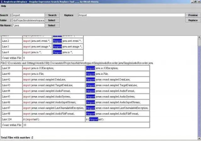 Download web tool or web app RegEx Search/Replace Tool