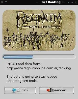 Web ツールまたは Web アプリ Regnum Online get_ranking_gtk をダウンロードして、Linux オンラインで実行します