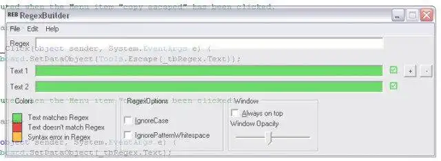 Download web tool or web app Regular Expression Builder