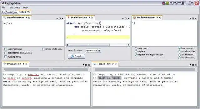 Scarica lo strumento web o l'app web Editor di espressioni regolari (RegExpEditor)