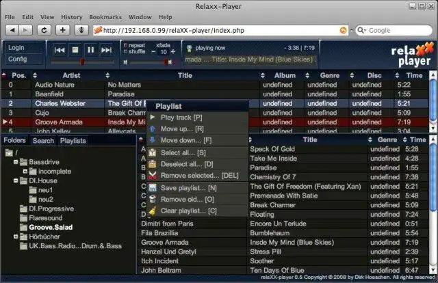 Unduh alat web atau aplikasi web RelaXX-player