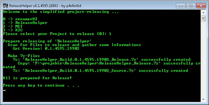 Download web tool or web app ReleaseHelper