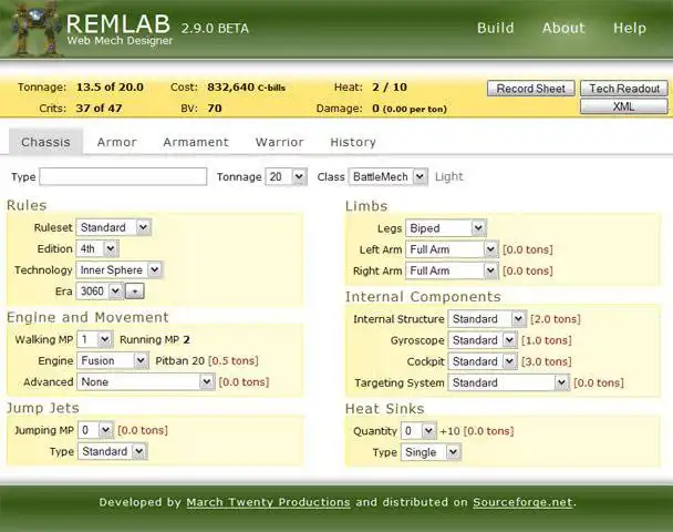 Mag-download ng web tool o web app na REMLAB Web Mech Designer para tumakbo sa Windows online sa Linux online