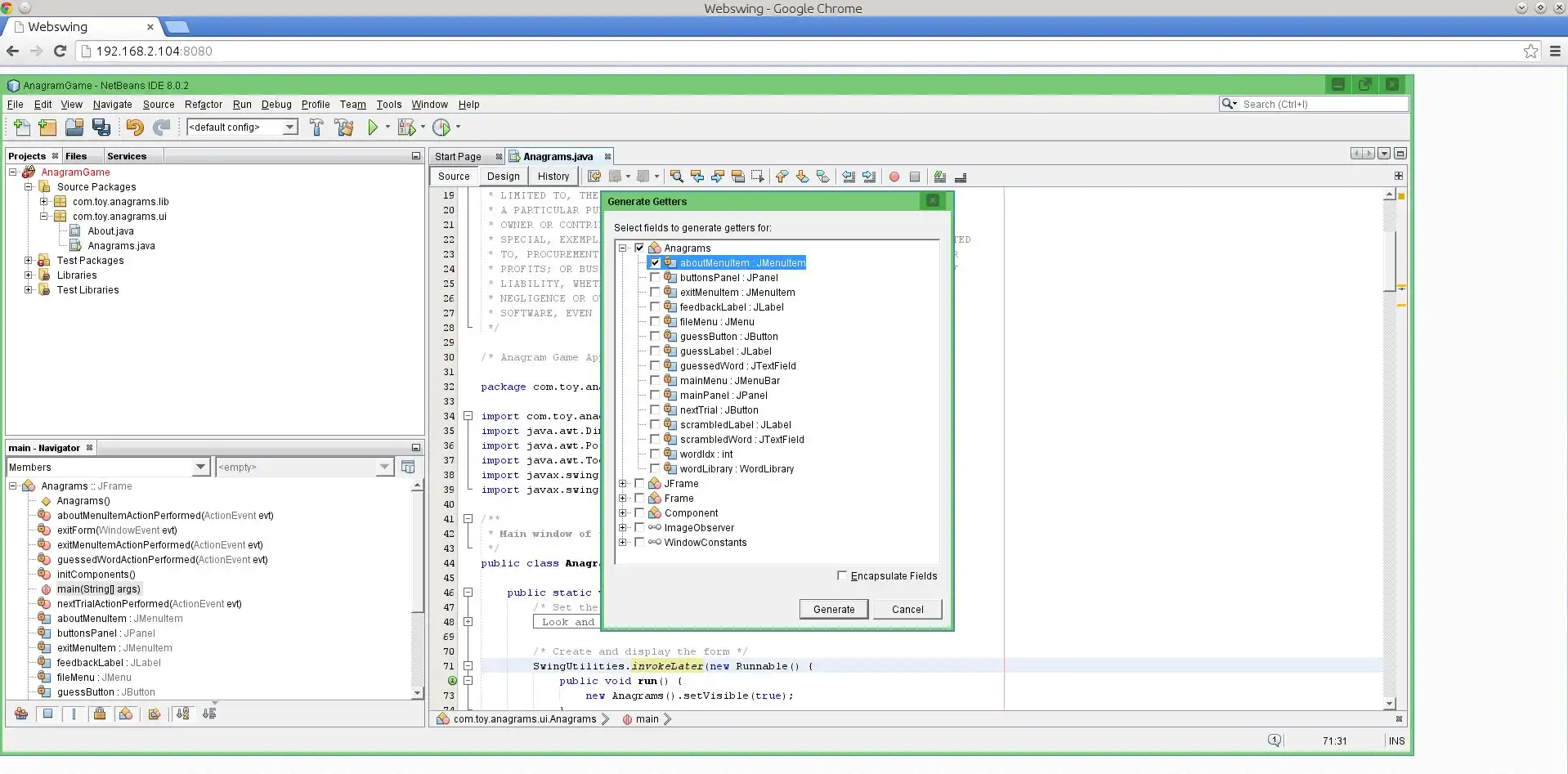 Download web tool or web app Remote Netbeans Desktop