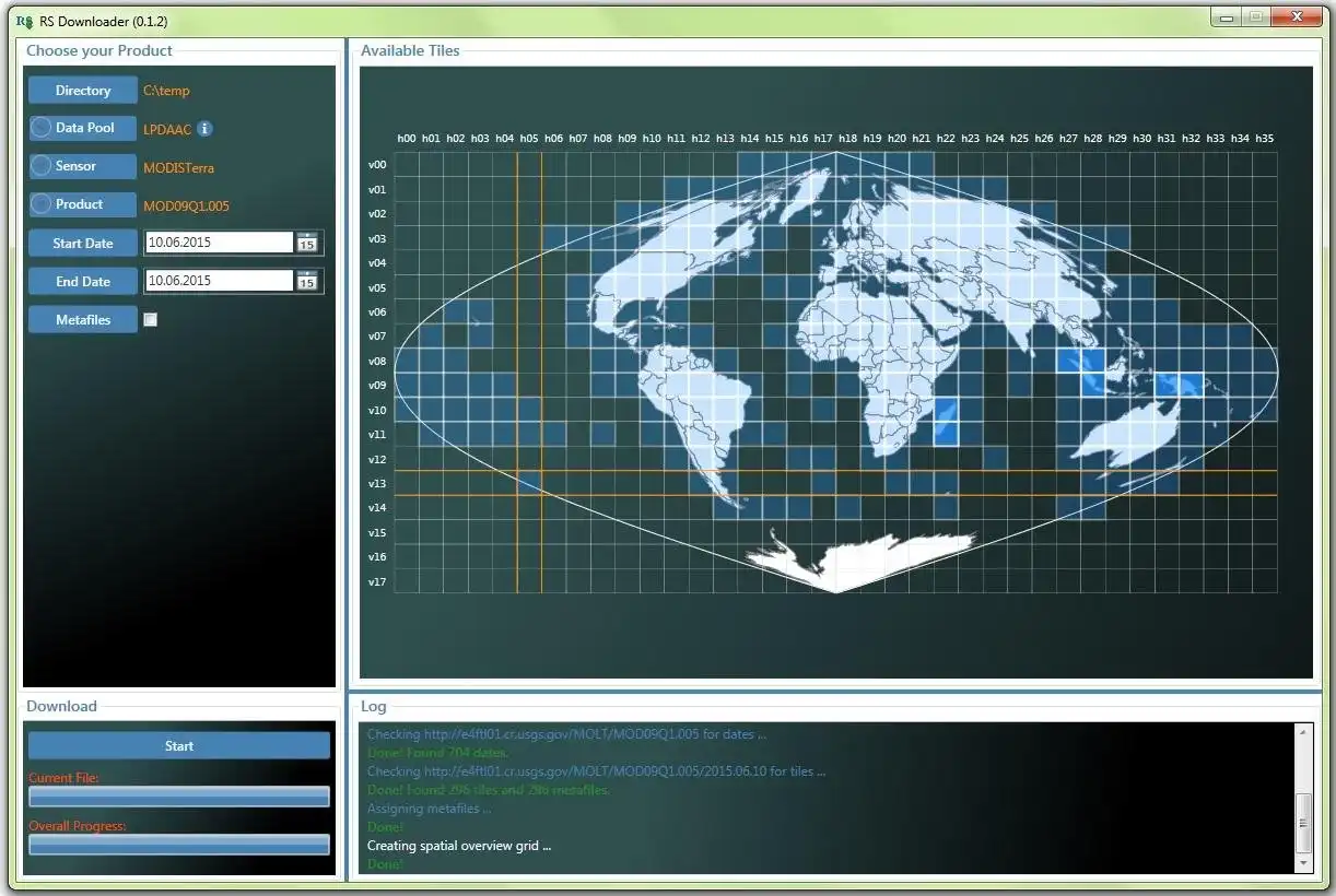 Laden Sie das Webtool oder die Web-App Remote Sensing Downloader herunter