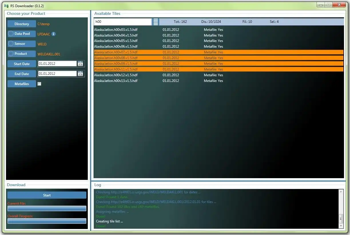 Laden Sie das Webtool oder die Web-App Remote Sensing Downloader herunter