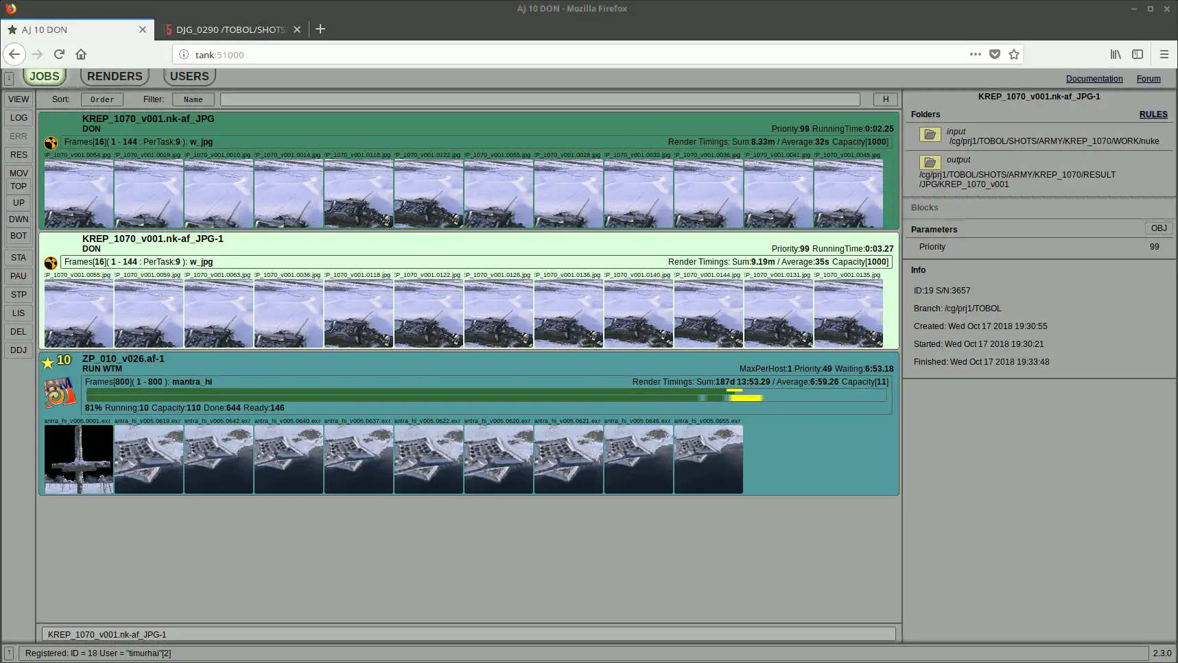 Download web tool or web app Render Farm Manager, Project Tracker.
