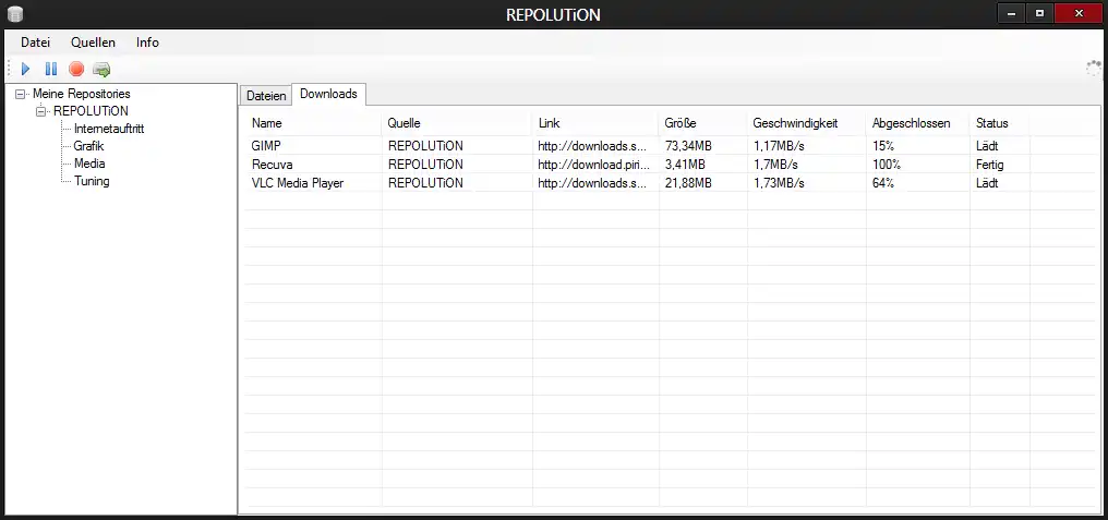 Web ツールまたは Web アプリ REPOLUTiON をダウンロード