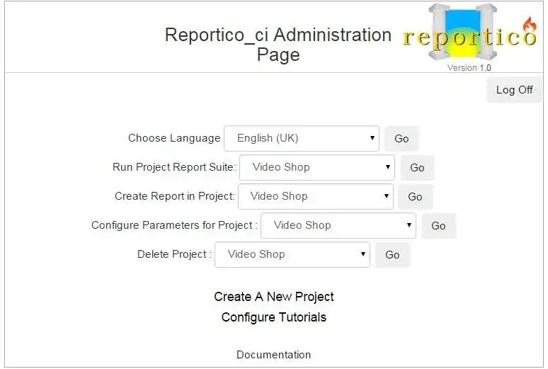 Descarga la herramienta web o la aplicación web reportico_ci