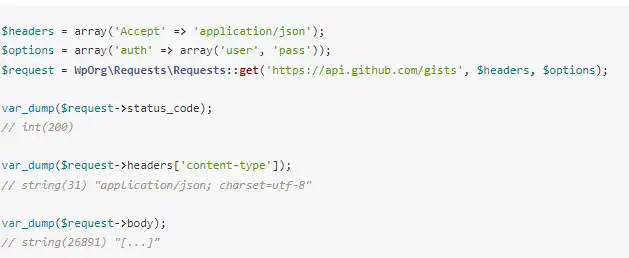 Download web tool or web app Requests for PHP